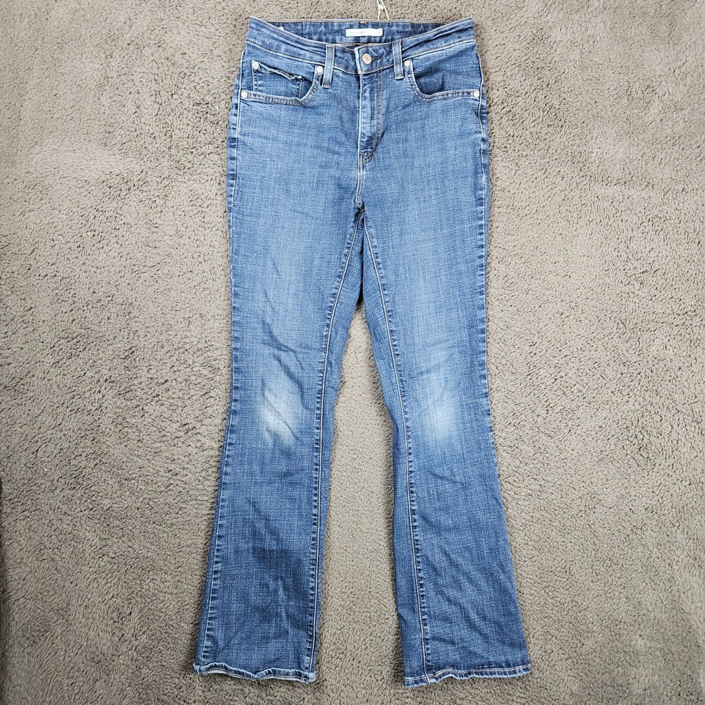 Levis 725 High Rise Bootcut Jeans Womens 30 Medium Wash‎ Blue Denim